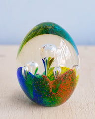 Colourful vintage glass paper weight