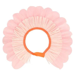 Pink flower paper bonnet