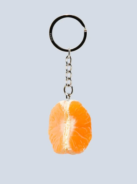 Realistic-looking mandarin keychain.