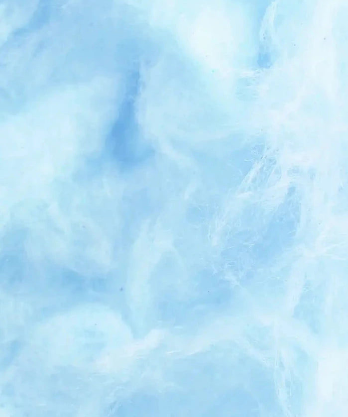 close up on blue cotton candy 