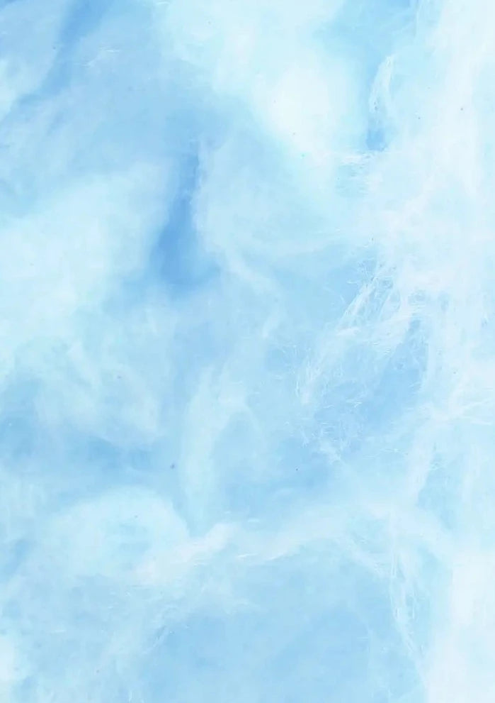 close up on blue cotton candy 