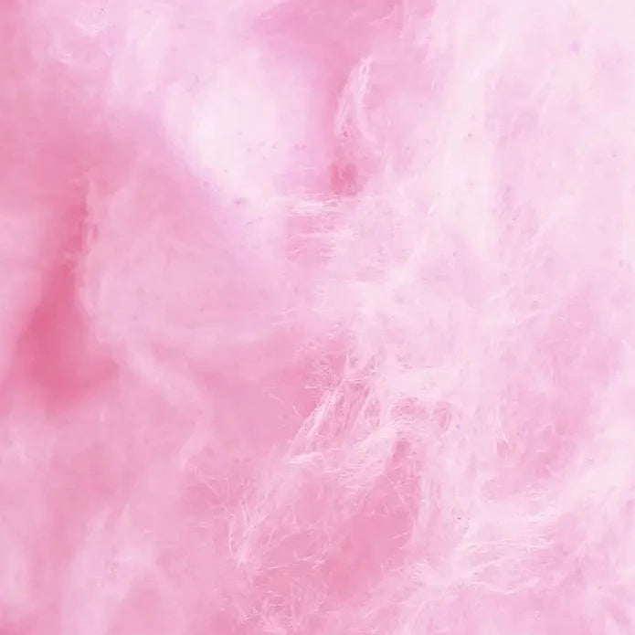 Close up on Flossie cotton candy in pink vanilla