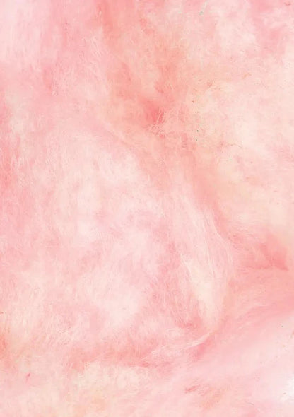 close up on Flossie cotton candy in pink vanilla