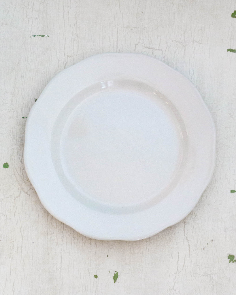 dinner plate - cream scallop