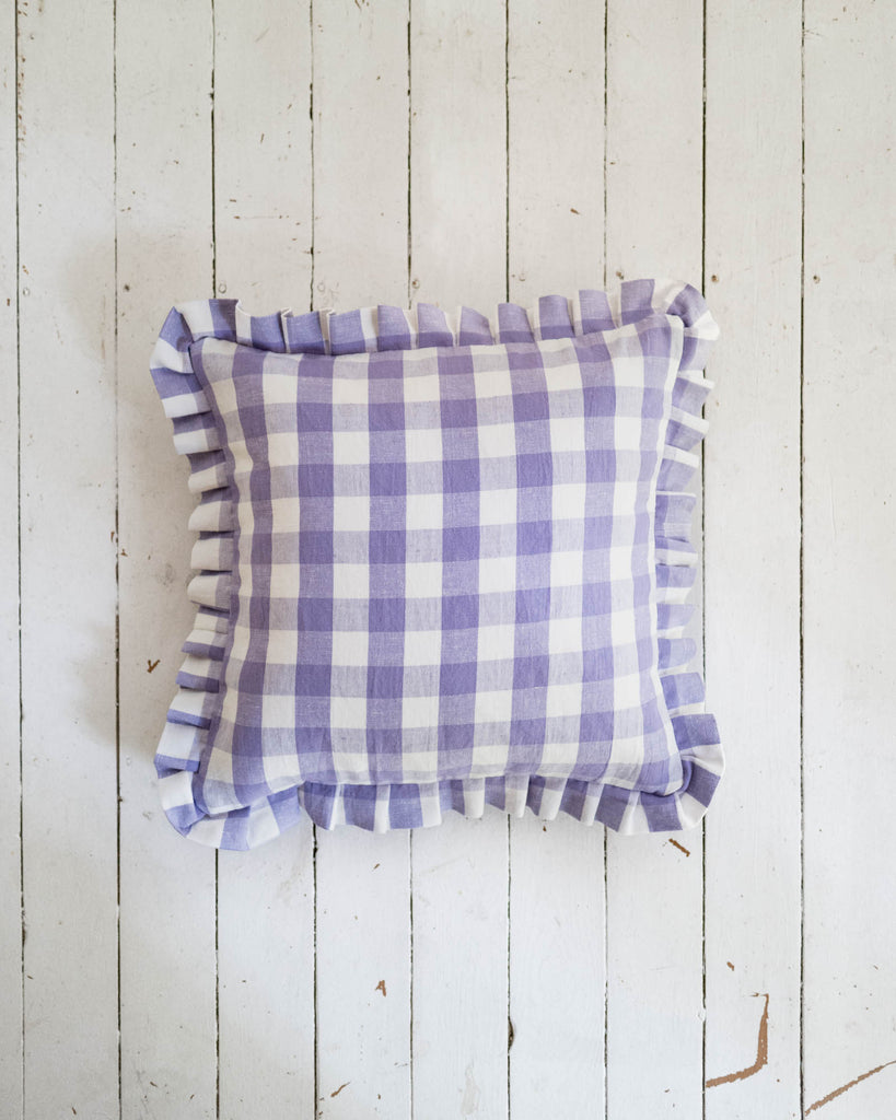 throw pillow - purple gingham
