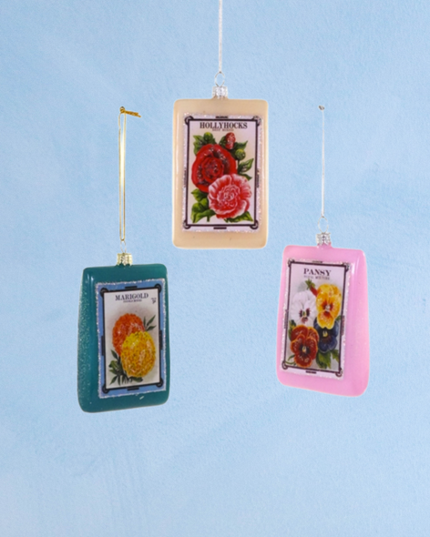 ornament - flower seed packet