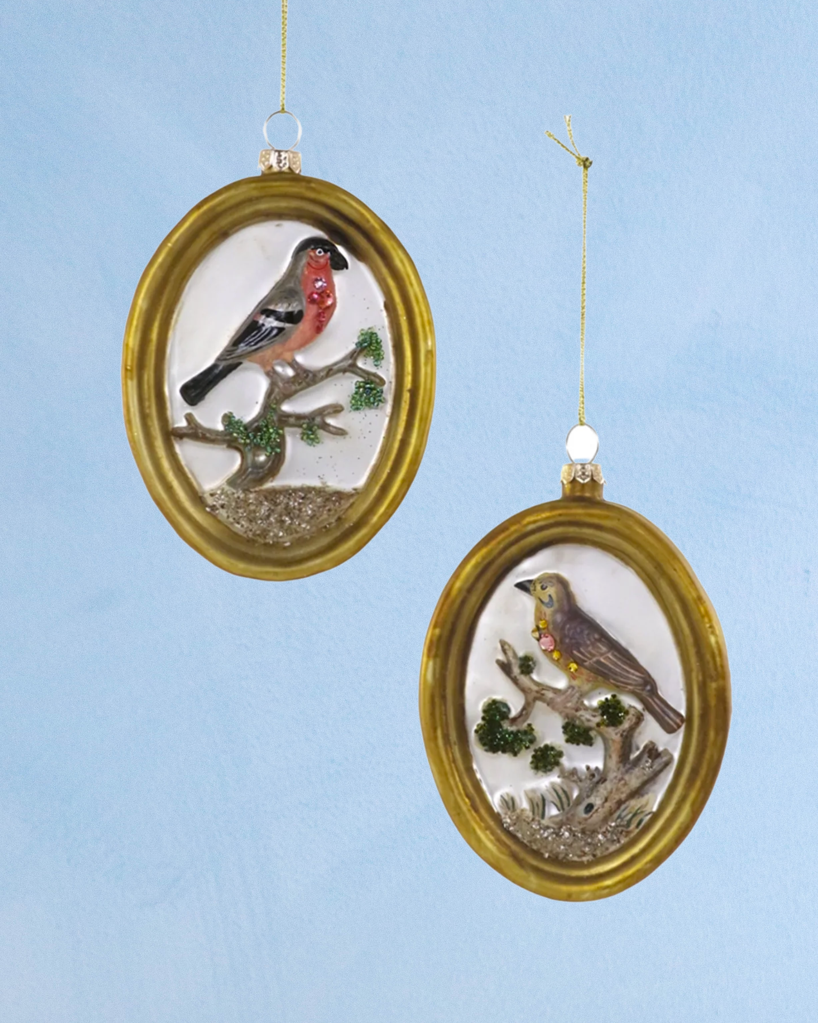 ornament - meadow finch cameo