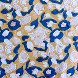tablecloth - forest harvest mustard & blue