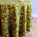 tablecloth - yellow and green fruit