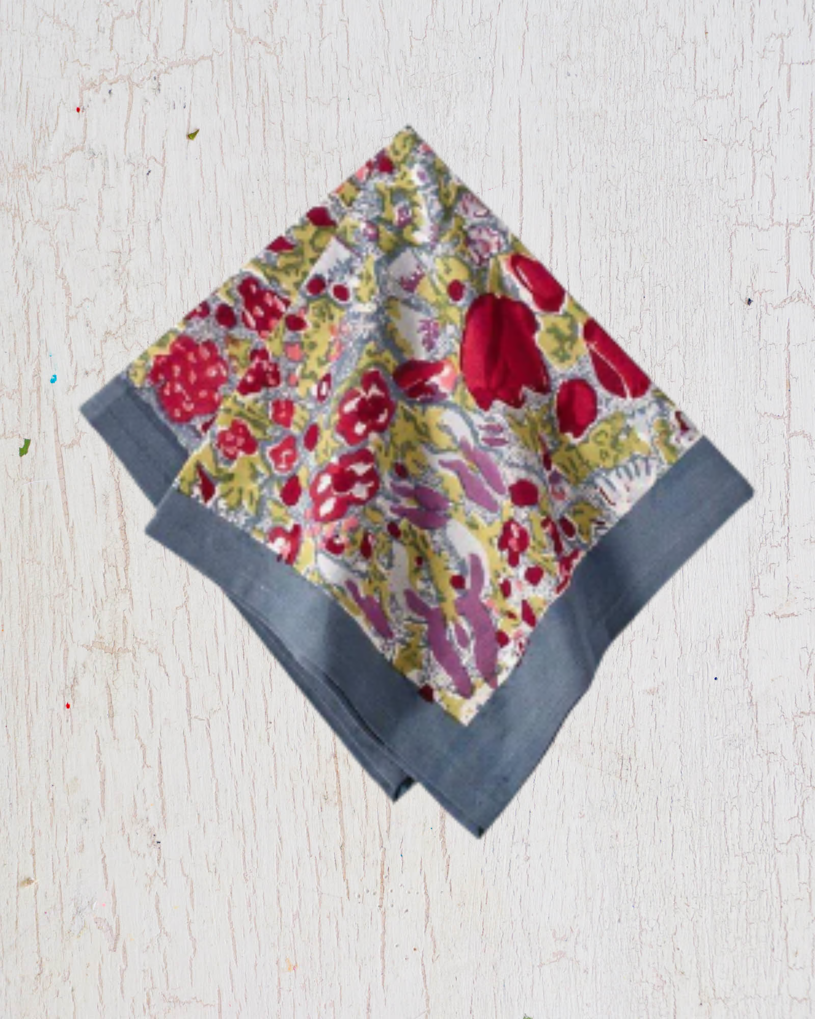 napkins - jardin red & grey (set of two)