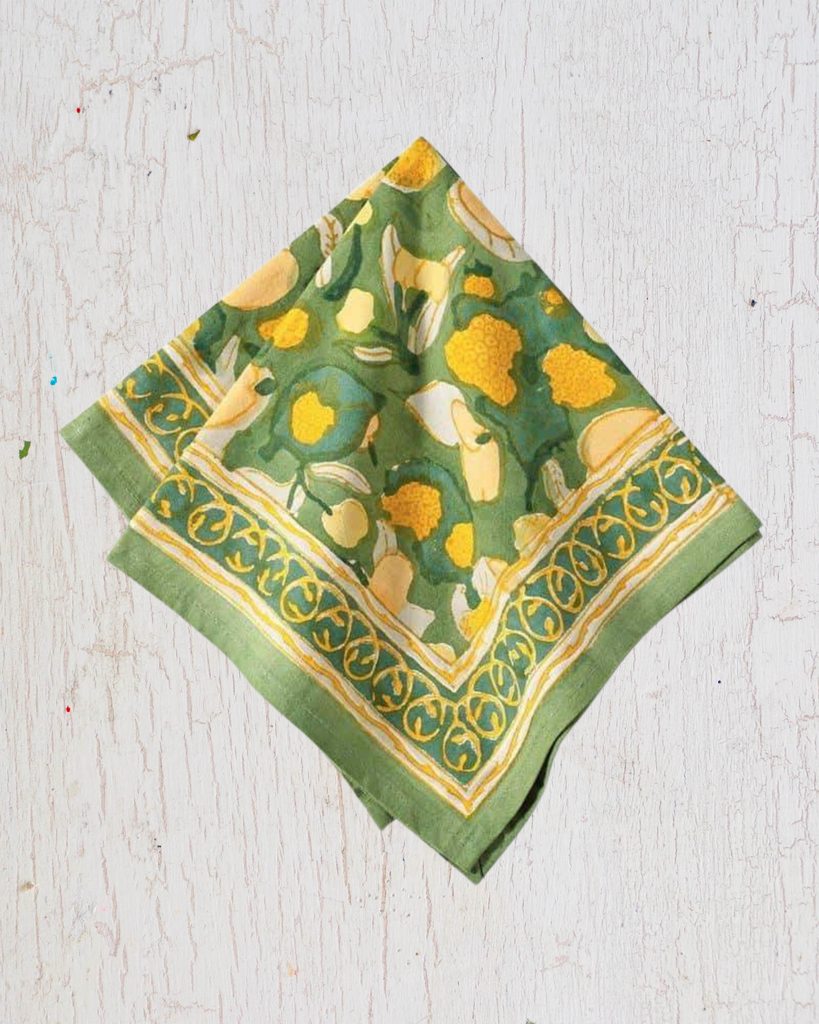 napkins - yellow & green fruit (set of two)