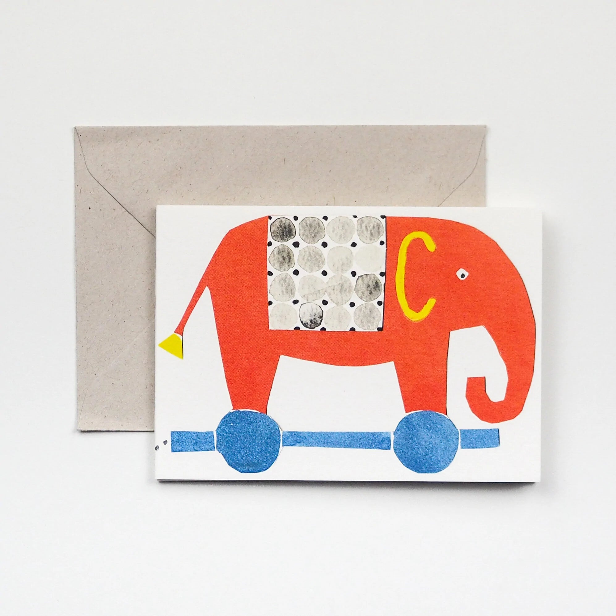 greeting card - little elephant concertina