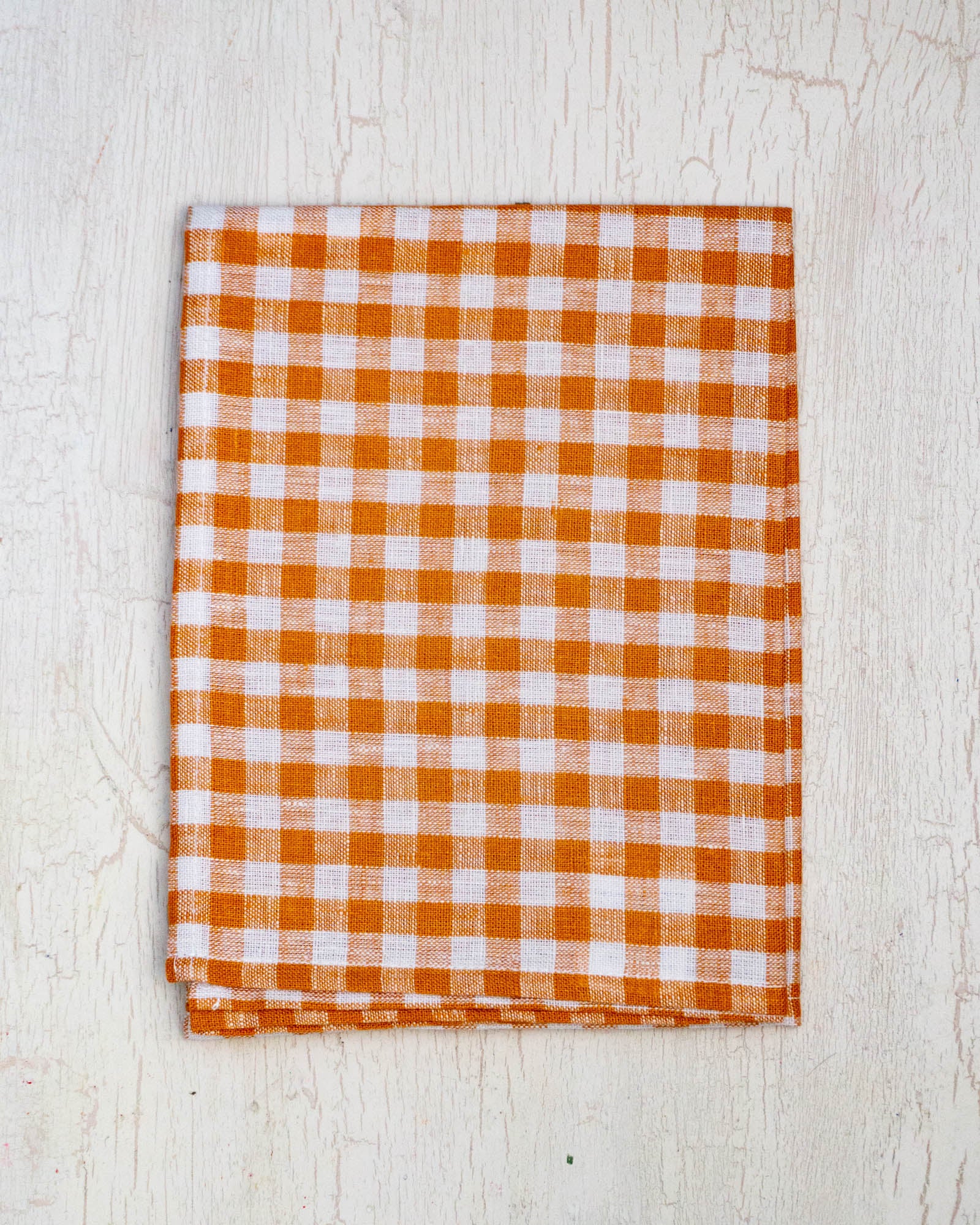 Fog Linen brown gingham kitchen cloth 