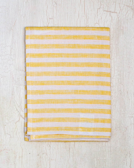 kitchen cloth - yellow & natural stripe