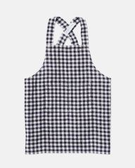 linen kids apron - check