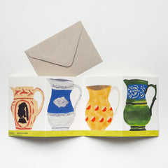 greeting card - four jugs