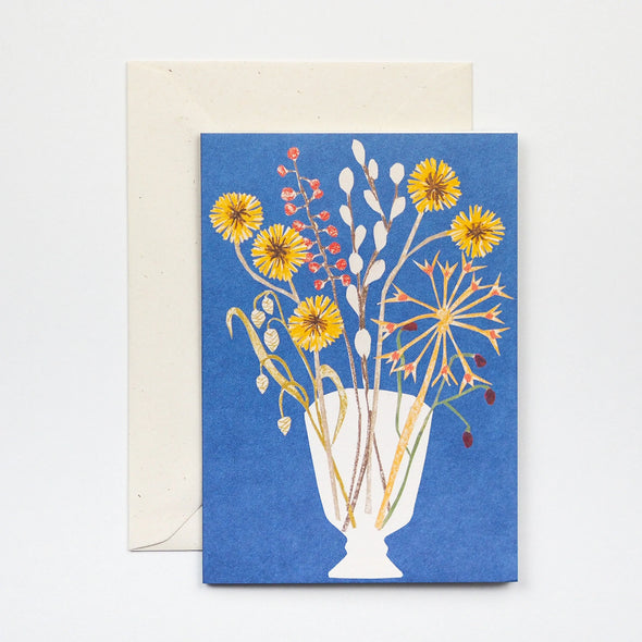 greeting card - glass vase