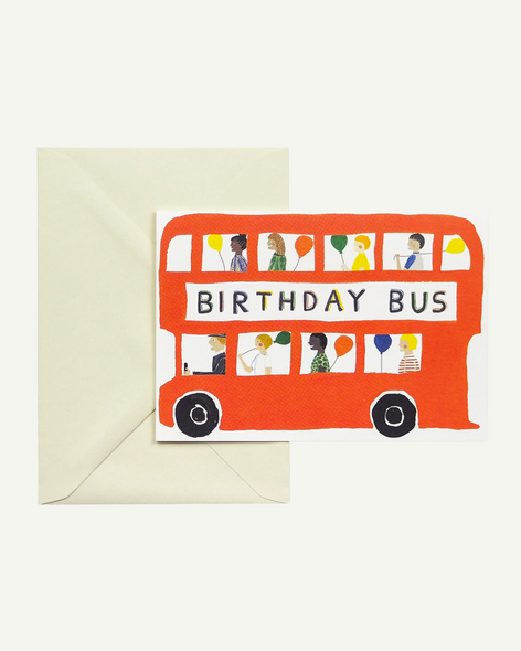 greeting card - birthday bus