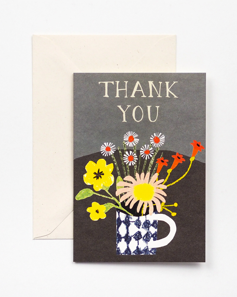 greeting card - floral thank you