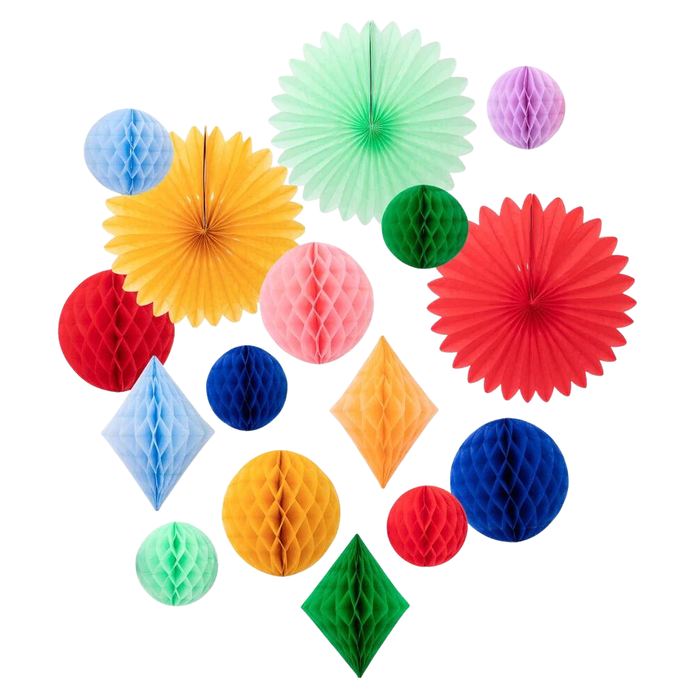 rainbow honeycomb decoration kit