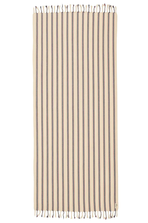 fancy towel - red + navy stripe