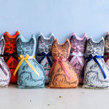 Eight calico cat balsam pillows in assorted colours