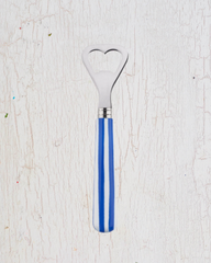 Whimsical blue and white stripped sabre bottle opener