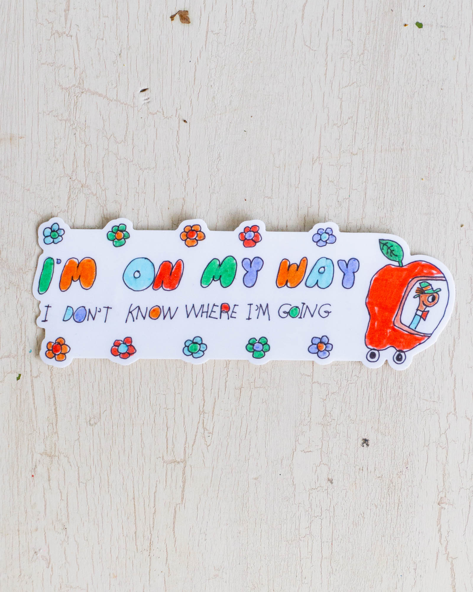 Richard Scrarry Bumper Sticker "I'm on my way I don't know where I'm going" 