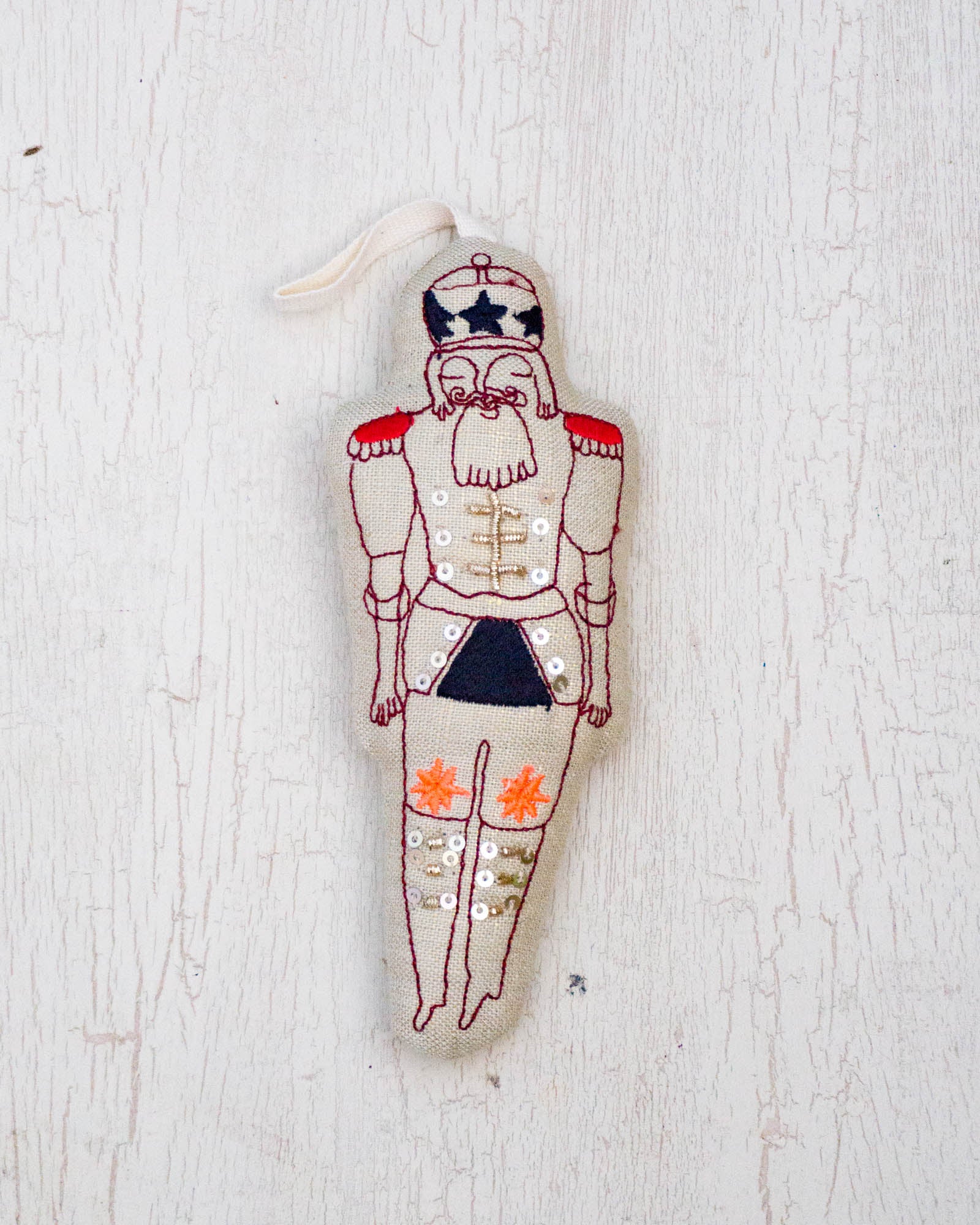 ornament - nutcracker lavender sachet