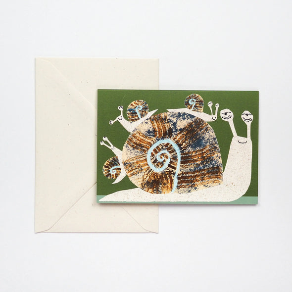 greeting card - snail family